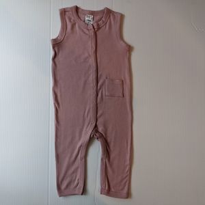 Like New Organic Cotton Blush Pink Footless PJs- Sz 12 months